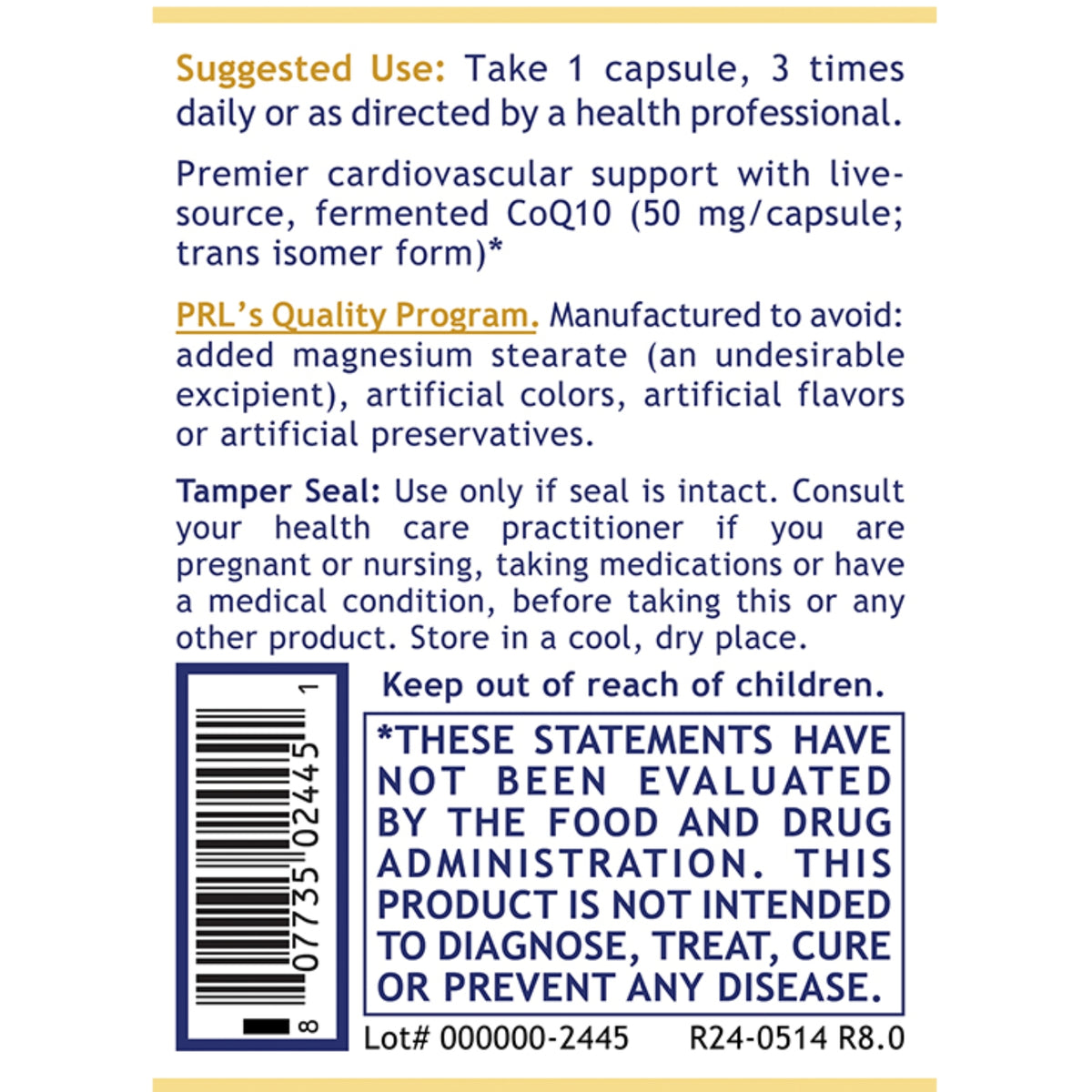 Premier Research Labs, CardioVen, 60 Plant-Source Capsules UPC 807735024451 | Hilife Vitamins