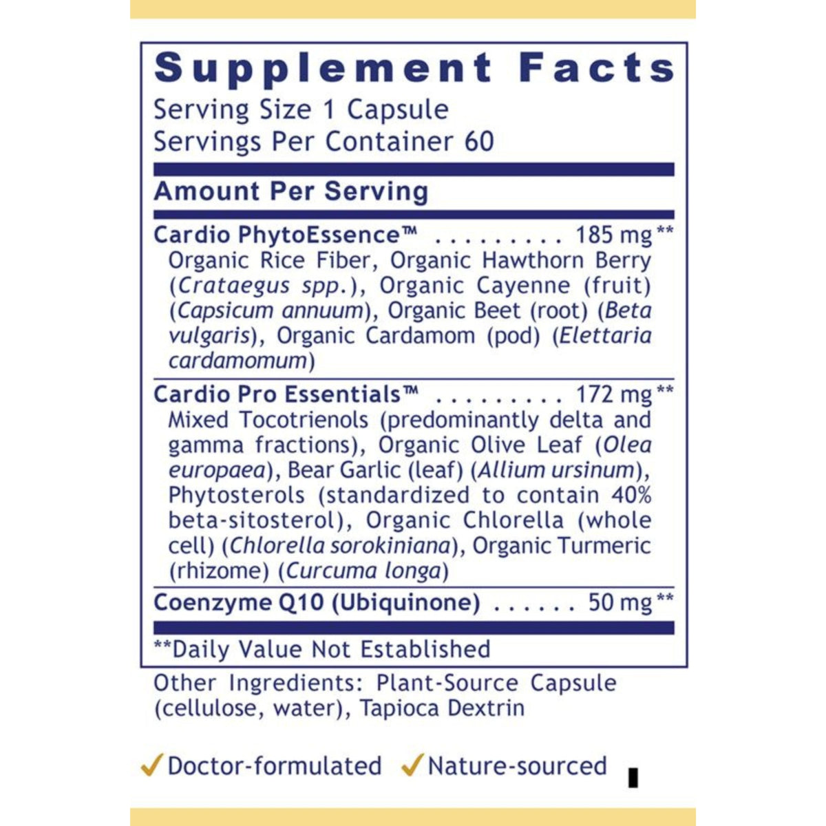 Premier Research Labs, CardioVen, 60 Plant-Source Capsules UPC 807735024451 | Hilife Vitamins