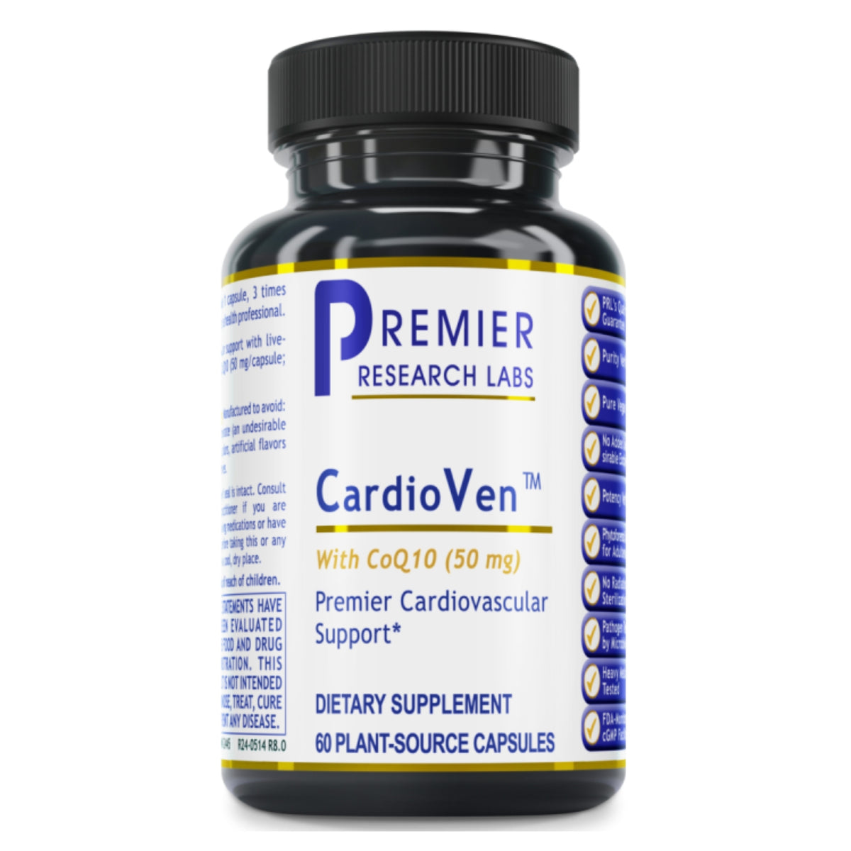 Premier Research Labs, CardioVen, 60 Plant-Source Capsules UPC 807735024451 | Hilife Vitamins