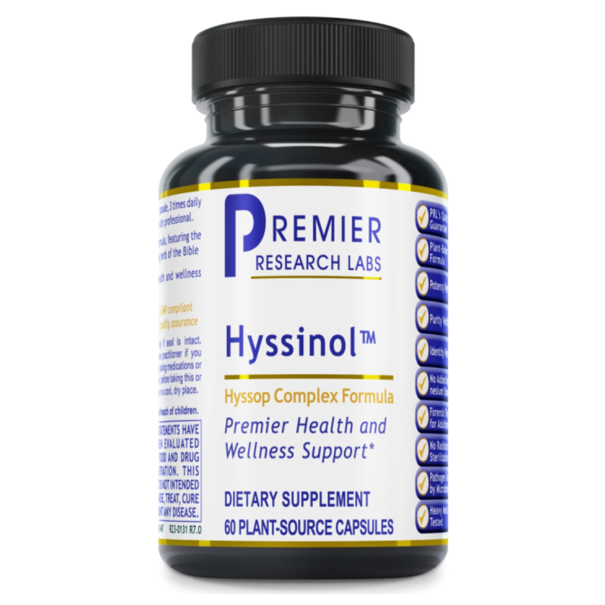 Premier Research Labs, Hyssinol™, 60 Plant-Source Capsules UPC 807735024475 | Hilife Vitamins