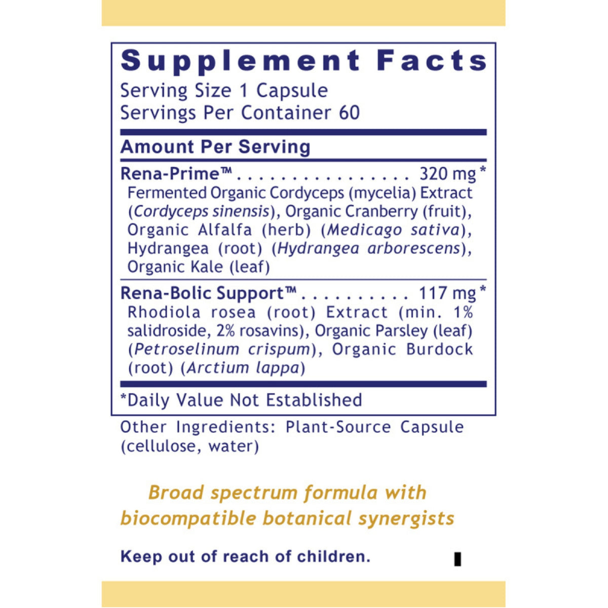 Premier Research Labs, RenaVen™, 60 Plant-Source Capsules UPC 807735024611 | Hilife Vitamins