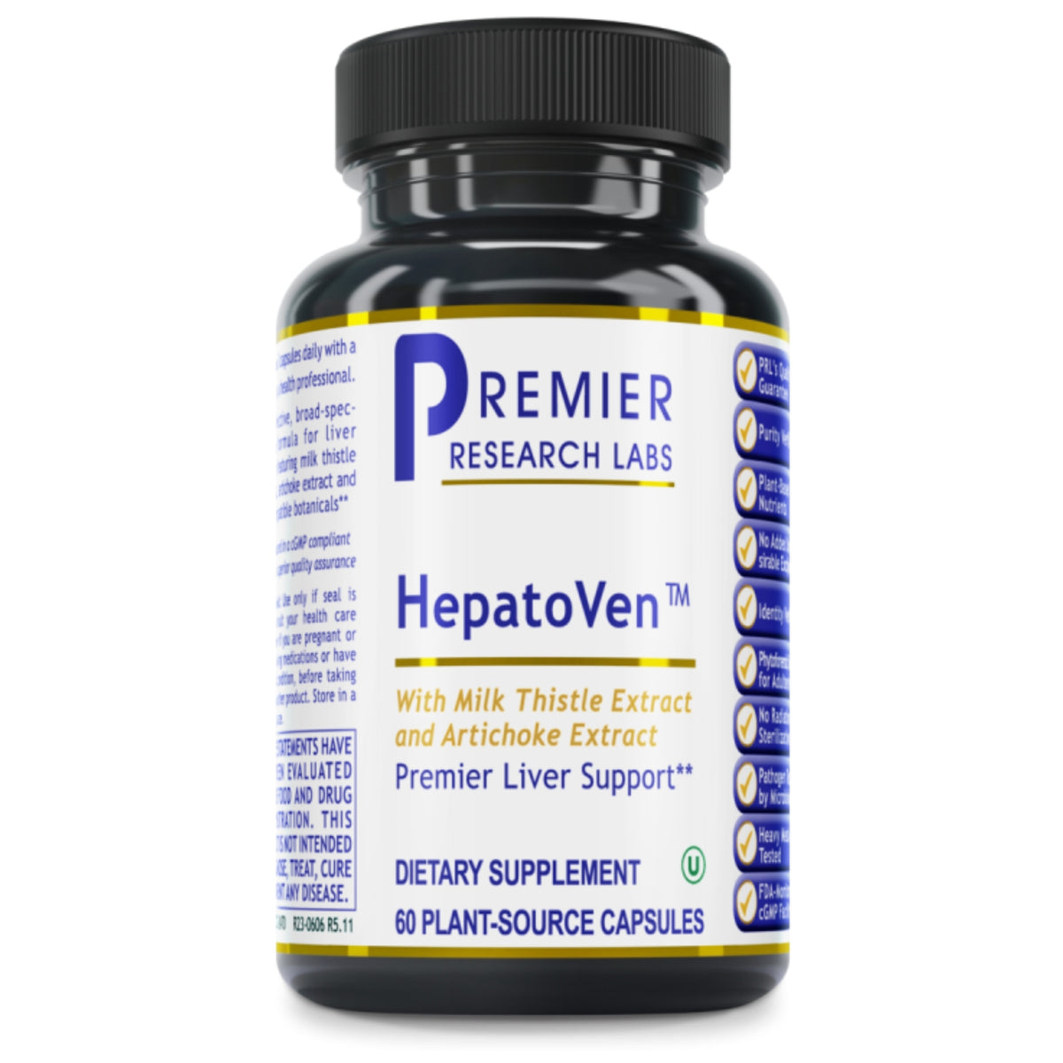 Premier Research Labs, HepatoVen Liver Complex, 60 Plant-Source Capsules UPC 807735024703 | Hilife Vitamins