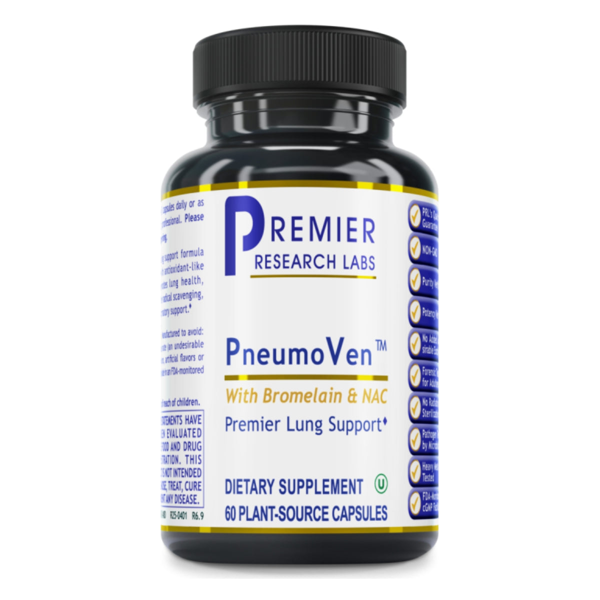 Premier Research Labs, PneumoVen™, 60 Plant-Source Capsules UPC 807735024802 | Hilife Vitamins