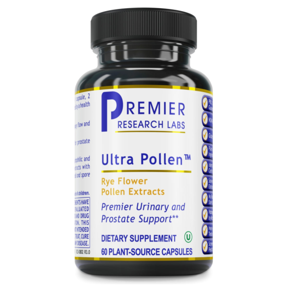 Premier Research Labs, UltraPollen™, 60 plant-Source Capsules UPC 807735024857 | Hilife Vitamins