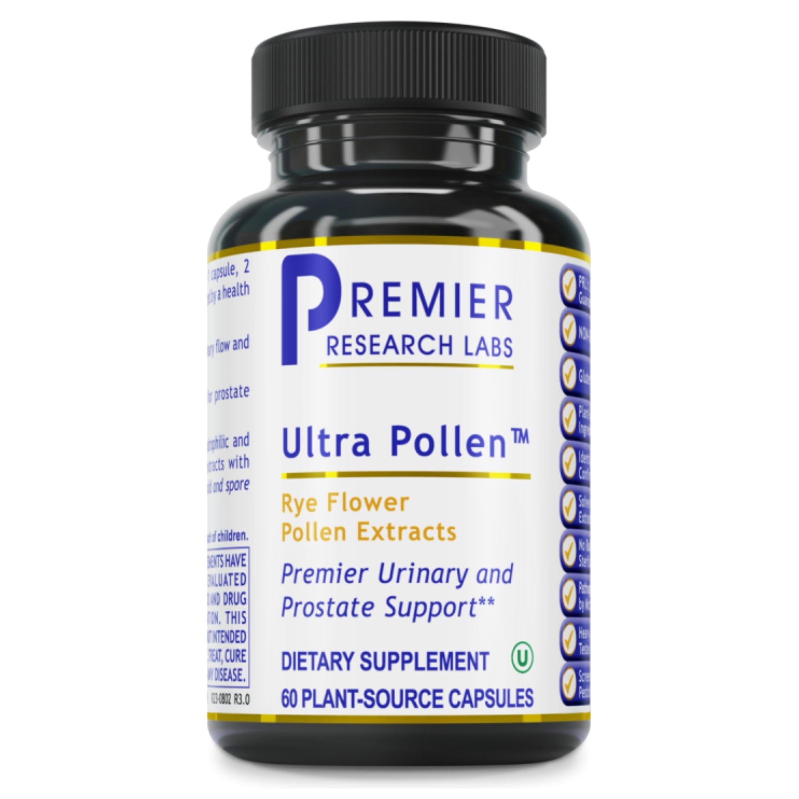 Premier Research Labs, UltraPollen™, 60 plant-Source Capsules UPC 807735024857 | Hilife Vitamins