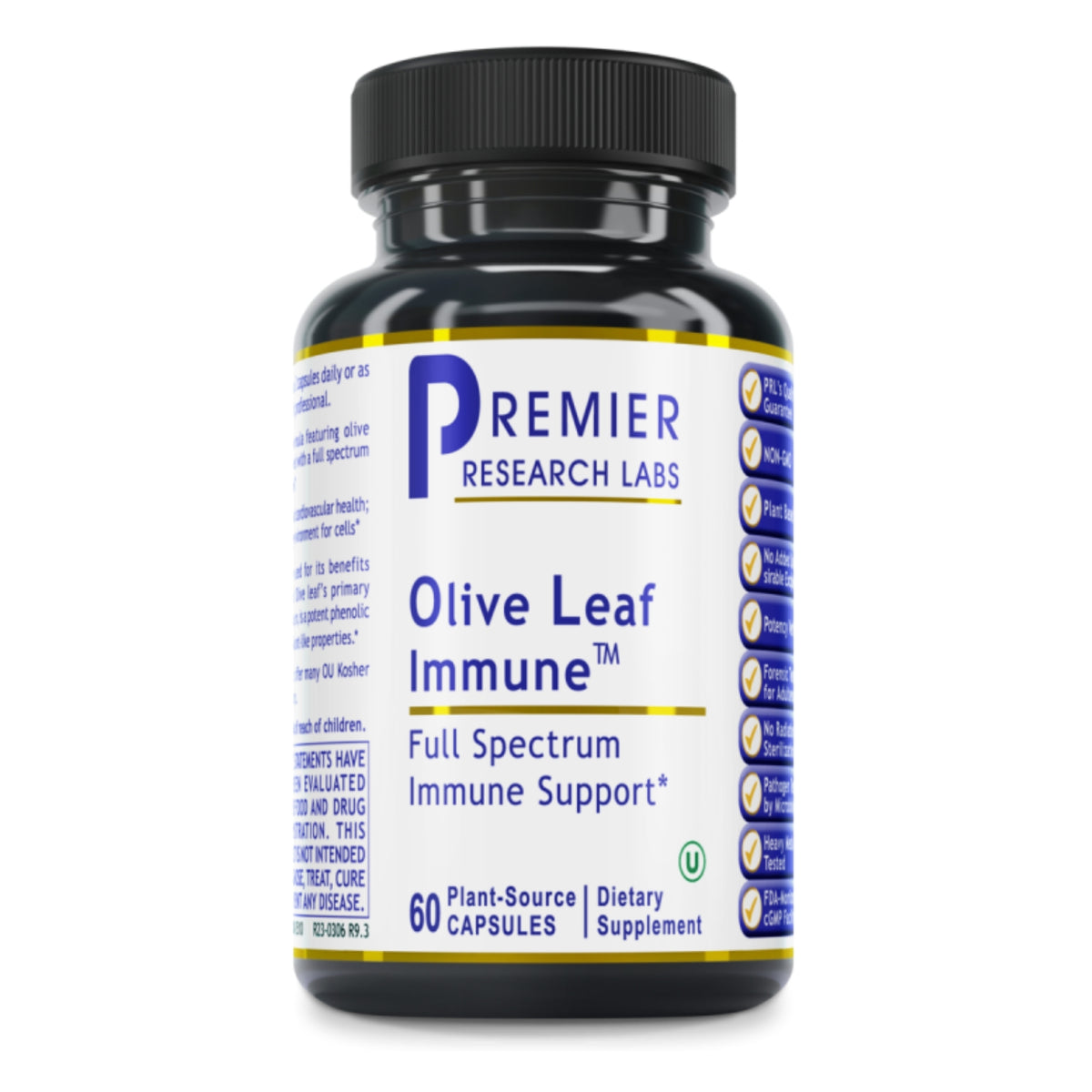 Premier Research Labs, Olive Leaf Immune™, 60 Plant-Source Capsules UPC 807735025106 | Hilife Vitamins