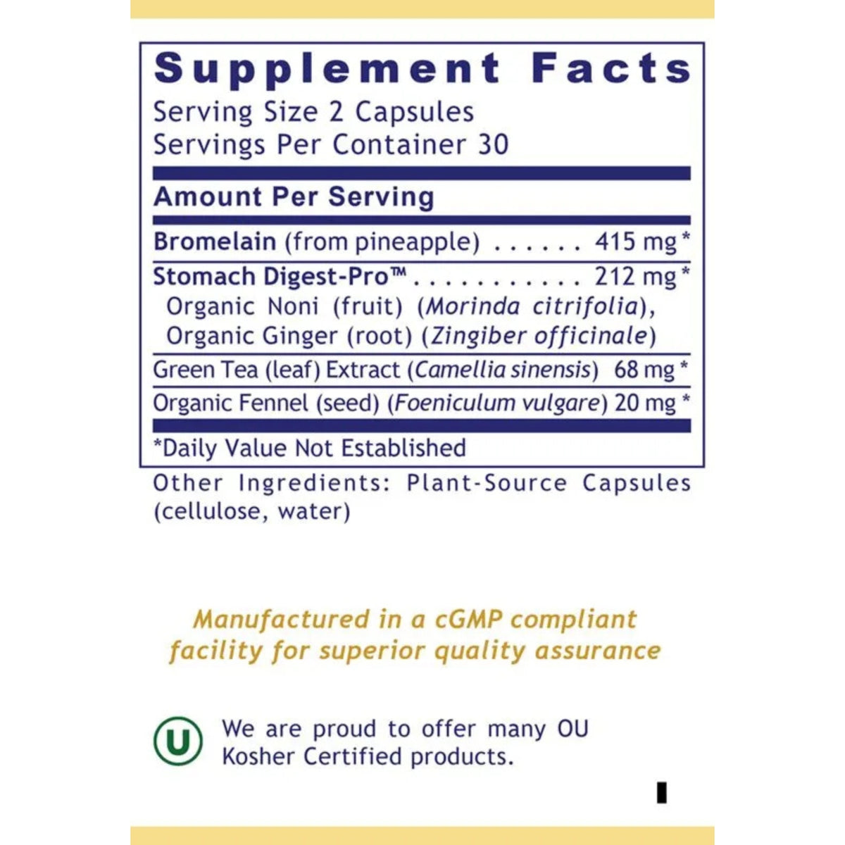 Premier Research Labs, GastroVen™, 60 Plant-Source Capsules UPC 807735025700 | Hilife Vitamins