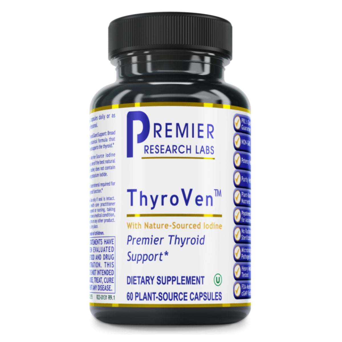 Premier Research Labs, ThyroVen™, 60 Plant-Source Capsules UPC 807735025755 | Hilife Vitamins