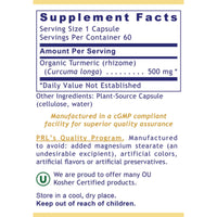 Premier Research Labs, Premier Turmeric, 60 Plant-Source Capsules UPC 807735025809 | Hilife Vitamins