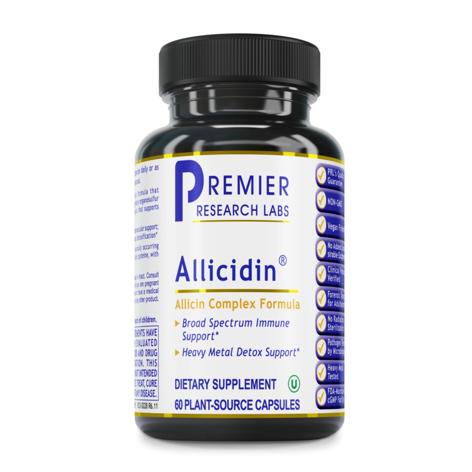 Premier Research Labs, Allicidin®, 60 Pant-Source Capsules UPC 807735025915 | Hilife Vitamins