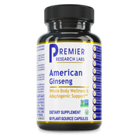 Premier Research Labs, American Ginseng, 60 Plant-Source Capsules UPC 807735028503 | Hilife Vitamins
