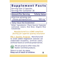 Premier Research Labs, American Ginseng, 60 Plant-Source Capsules UPC 807735028503 | Hilife Vitamins