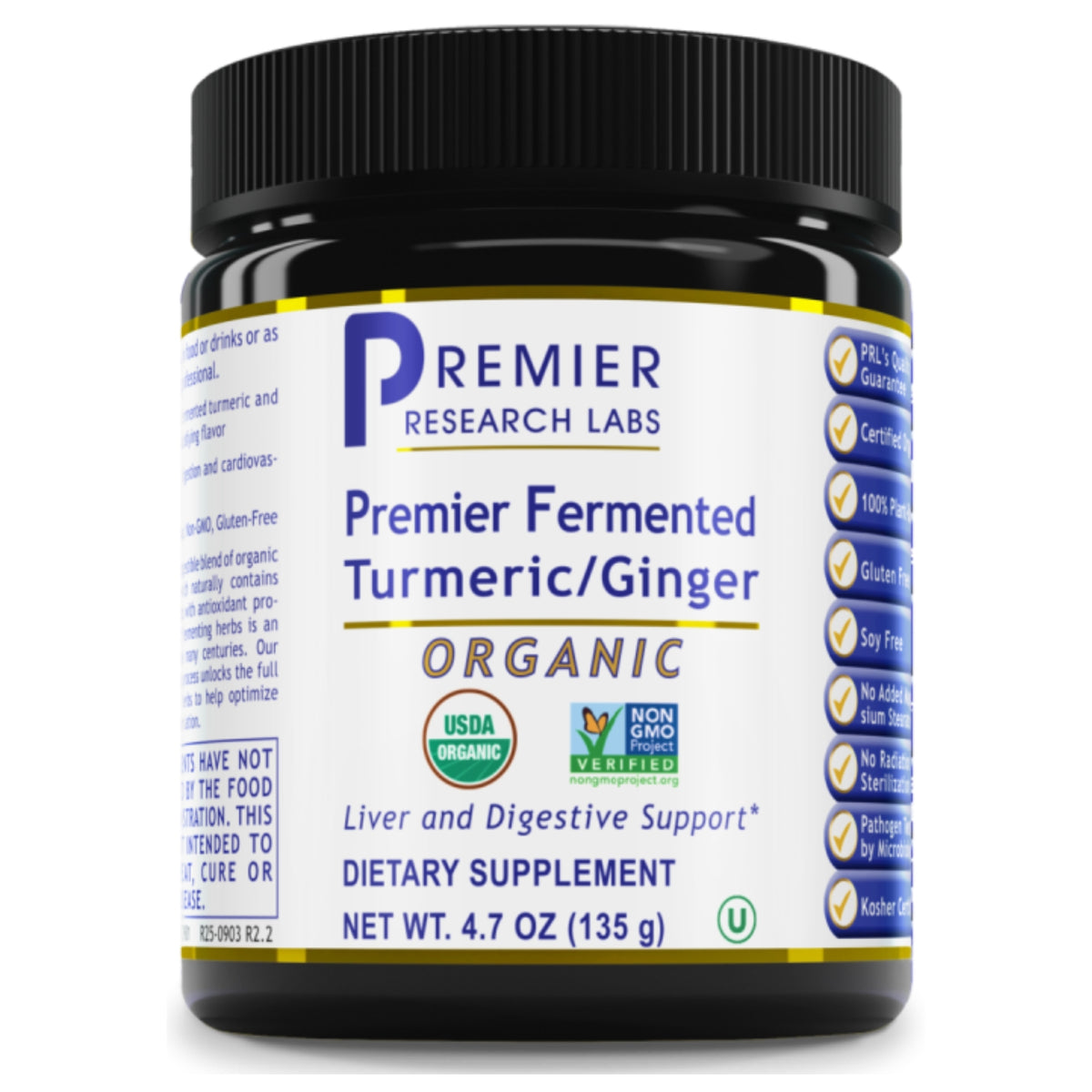 Premier Research Labs, Premier Fermented Turmeric/Ginger, 4.7 OZ (135 g) UPC 807735029012 | Hilife Vitamins