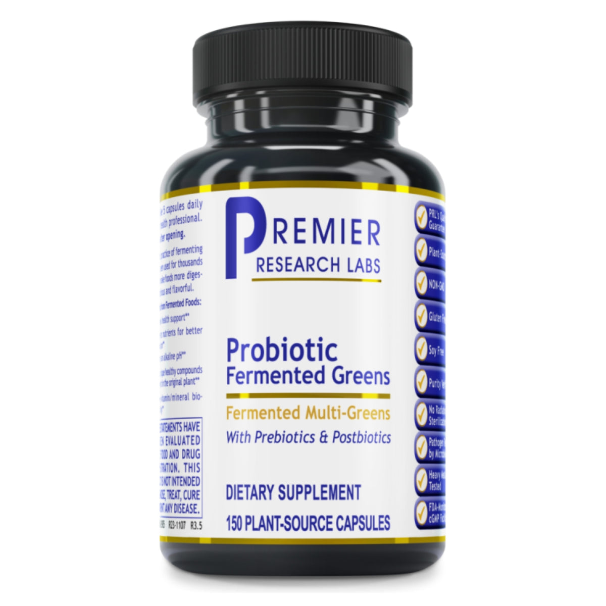 Premier Research Labs, Probiotic Fermented Greens, 150 Plant-Source Capsules UPC 807735029050 | Hilife Vitamins