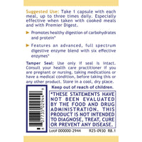 Premier Research Labs, Digestase-SP, 60 Plant-Source Capsules UPC 807735029449 | Hilife Vitamins