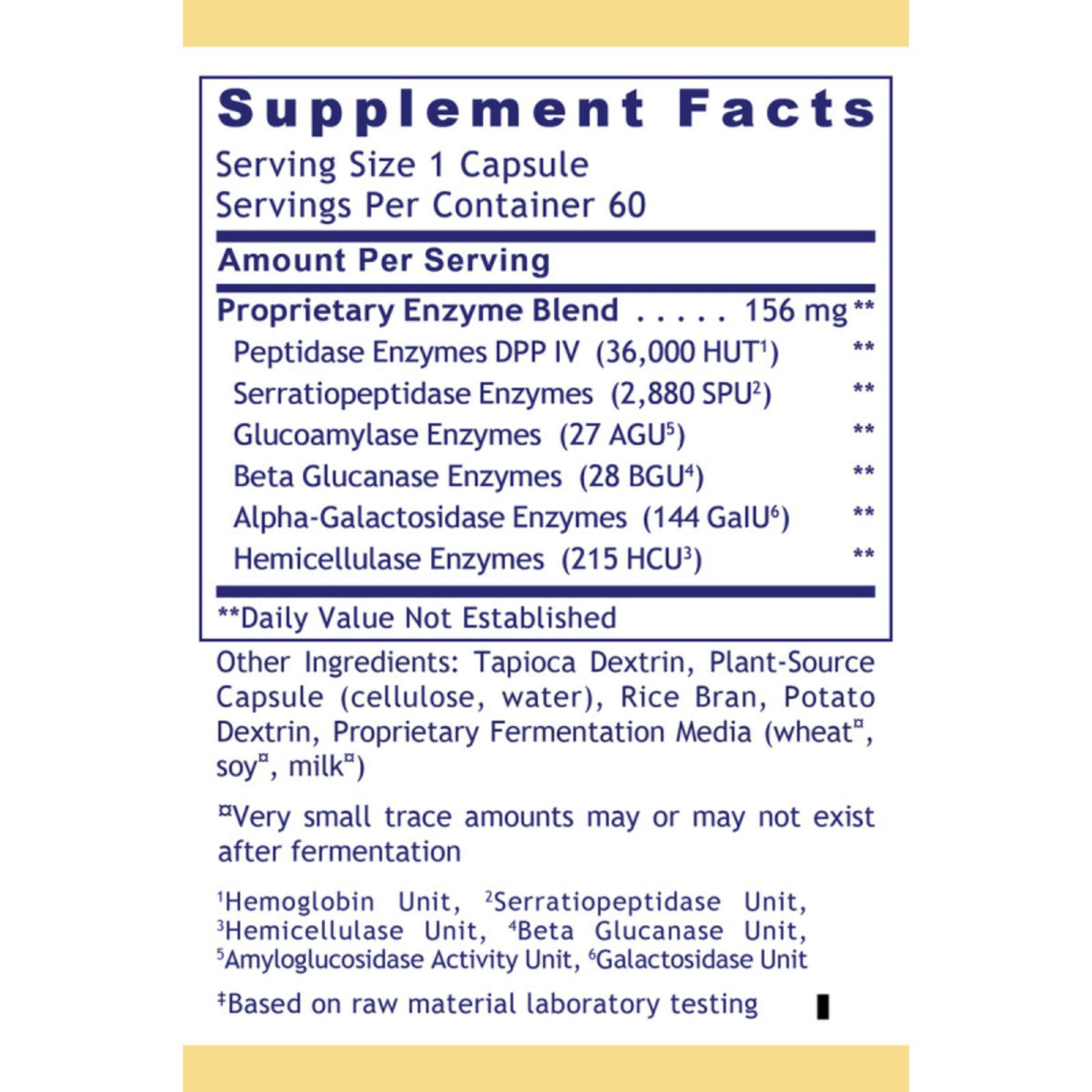 Premier Research Labs, Digestase-SP, 60 Plant-Source Capsules UPC 807735029449 | Hilife Vitamins