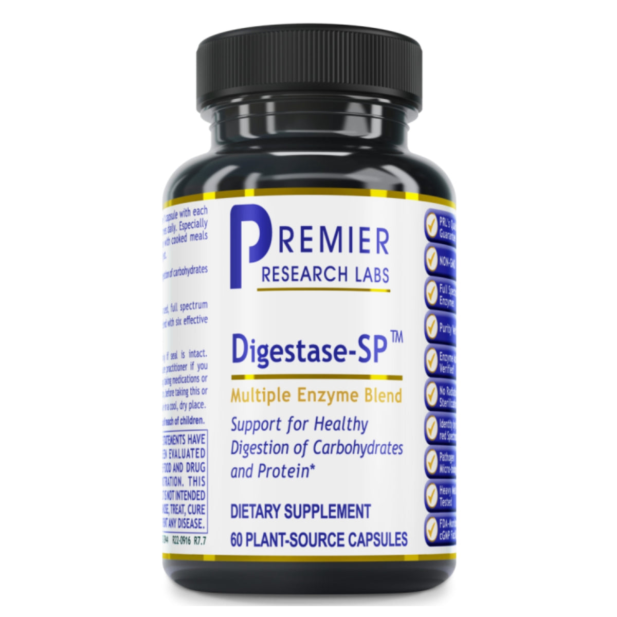 Premier Research Labs, Digestase-SP, 60 Plant-Source Capsules UPC 807735029449 | Hilife Vitamins