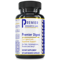 Premier Research Labs, Premier Digest, 60 Plant-Source Capsules UPC 807735029456 | Hilife Vitamins