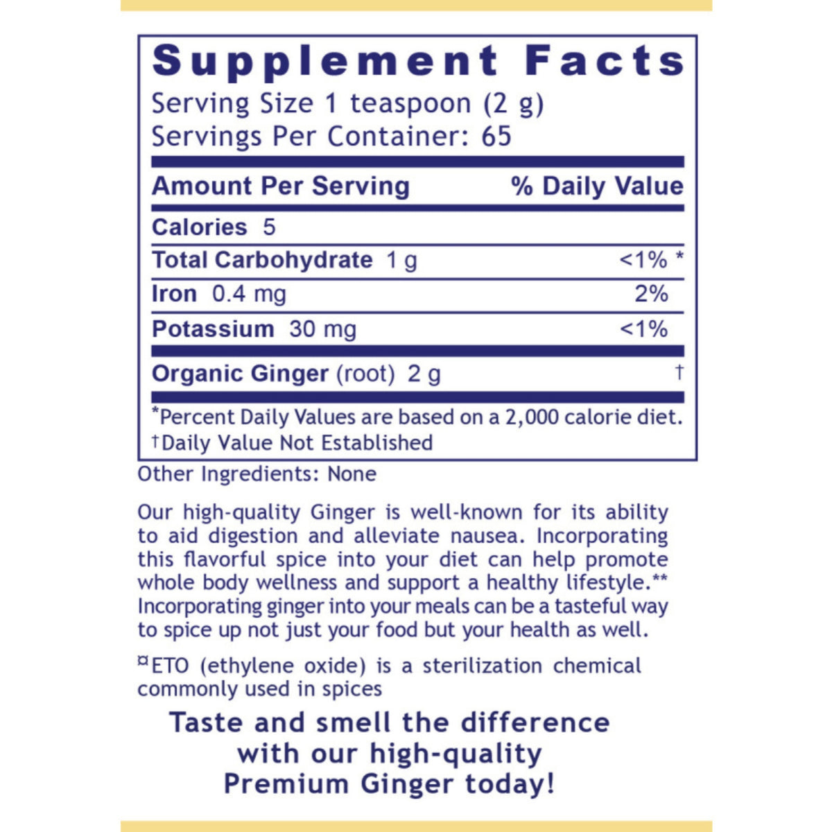 Premier Research Labs, 100% Organic Ginger Powder, 4.6 oz (130 g) UPC 807735047009 | Hilife Vitamins