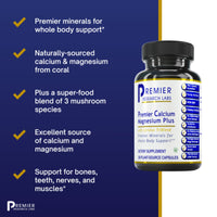 Premier Research Labs, Premier Calcium Magnesium Plus, 300 Plant-Source Capsules UPC 807735055004 | Hilife Vitamins