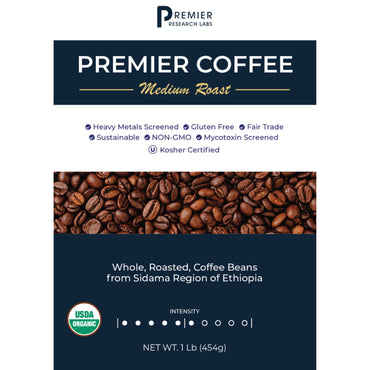 Premier Research Labs, Premier Organic Coffee, 1 Lb (454g) UPC 807735724344 | Hilife Vitamins