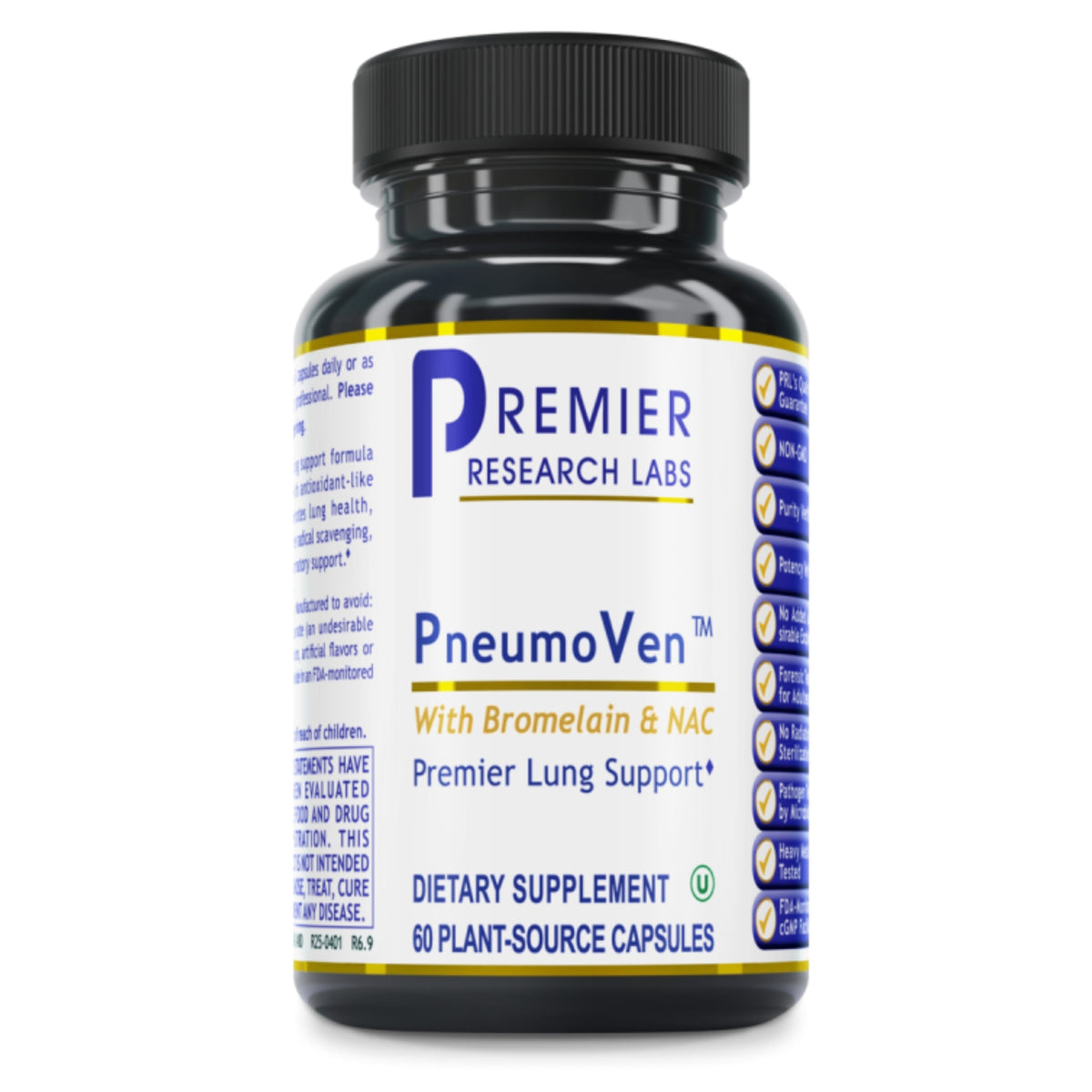 Premier Research Labs, PneumoVen™, 60 Plant-Source Capsules UPC 807735724801 | Hilife Vitamins