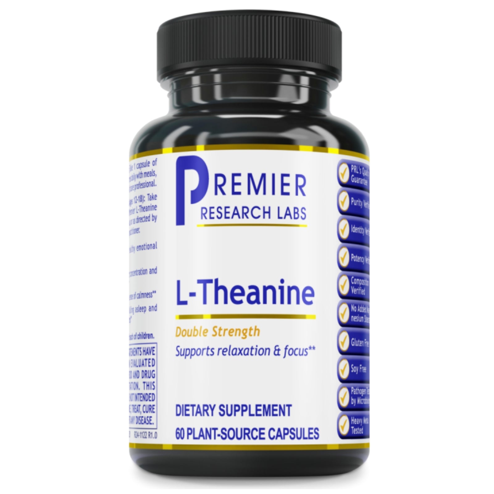 Premier Research Labs, L-Theanine, 60 Plant-Source Capsules UPC 807735728519 | Hilife Vitamins