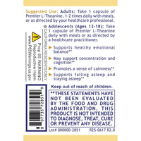 Premier Research Labs, L-Theanine, 60 Plant-Source Capsules UPC 807735728519 | Hilife Vitamins