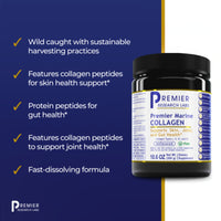 Premier Research Labs, Premier Marine Collagen, Unflavored, 10.6 oz (300 g) UPC 807735755010 | Hilife Vitamins