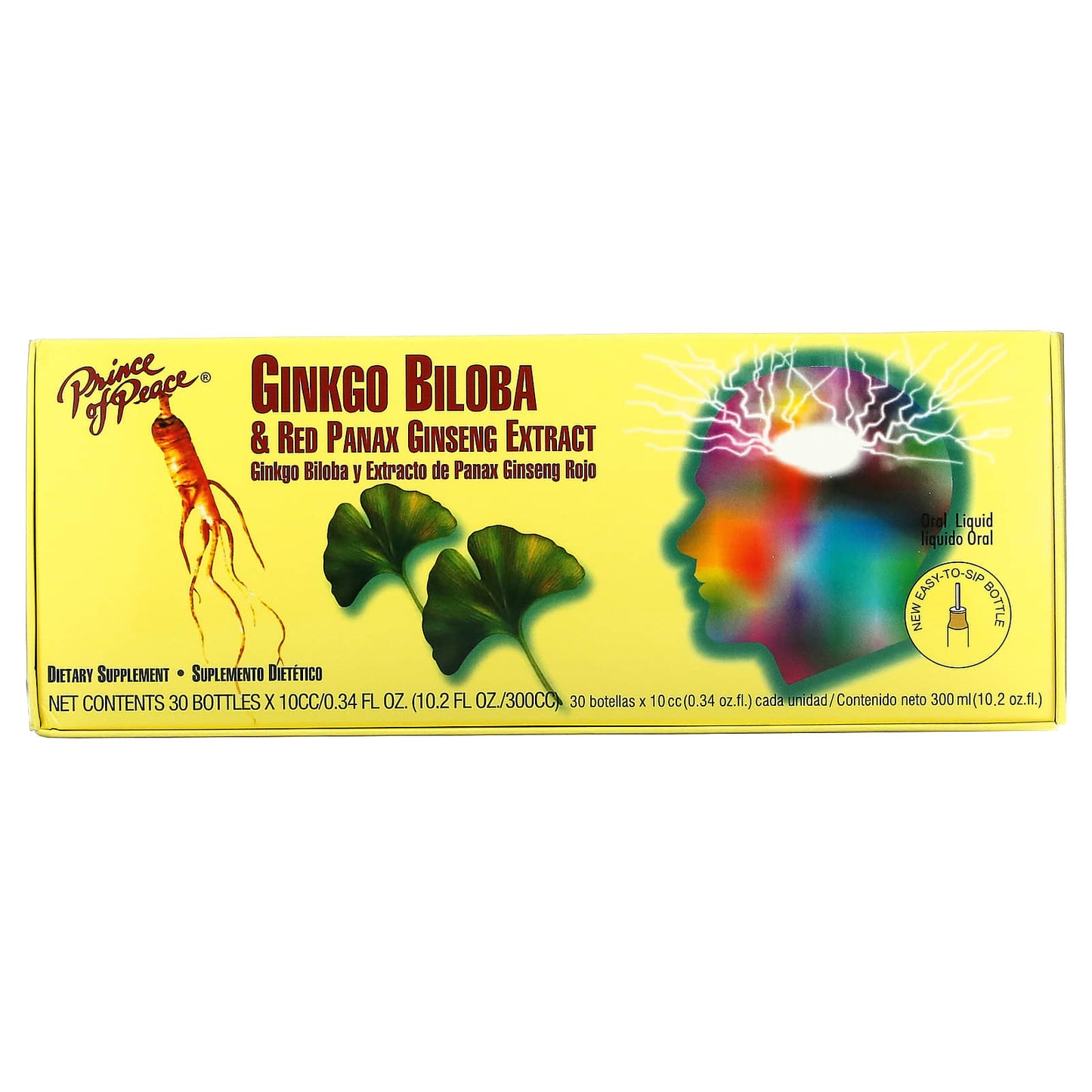 Prince Of Peace, Ginkgo Biloba & Red Panax Ginseng Extract, 30 UPC 039278703306 | Hilife Vitamins
