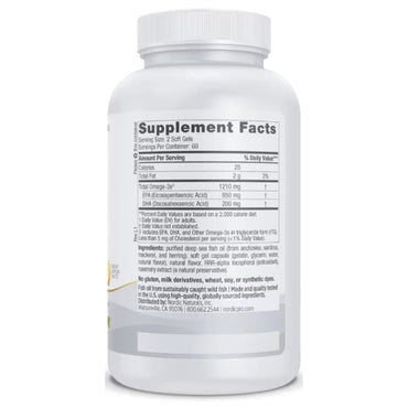 Nordic Naturals, ProEPA™, Lemon, 120 Soft Gels UPC 768990080609 | HiLife Vitamins