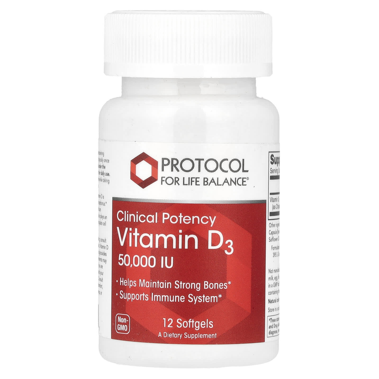 Protocol For Life Balance, Vitamin D3 50,000 IU, 12 Softgels UPC 707359103771 | HiLife Vitamins