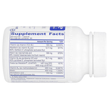 Pure Encapsulations, B-Complex Plus, 60 Capsules UPC 766298000244 | HiLife Vitamins