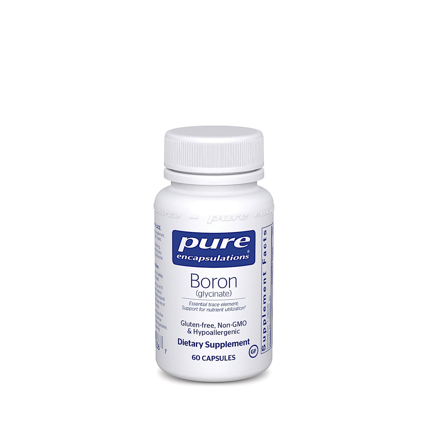 Pure Encapsulations, Boron Glycinate 2 mg, 60 Capsules UPC 766298000367 | HiLife Vitamins
