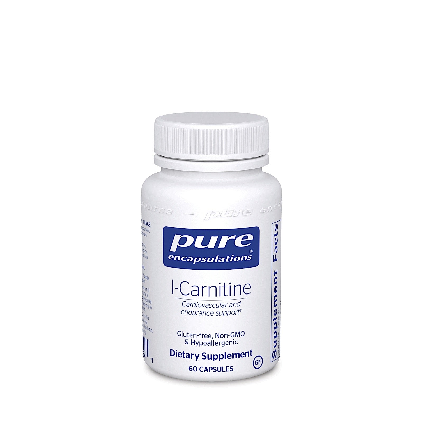 Pure Encapsulations, L- Carnitine 340 mg, 60 Capsules UPC 766298000541 | HiLife Vitamins