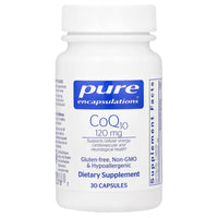 Pure Encapsulations, CoQ10 120 mg, 30 Capsules UPC 766298000787 | HiLife Vitamins