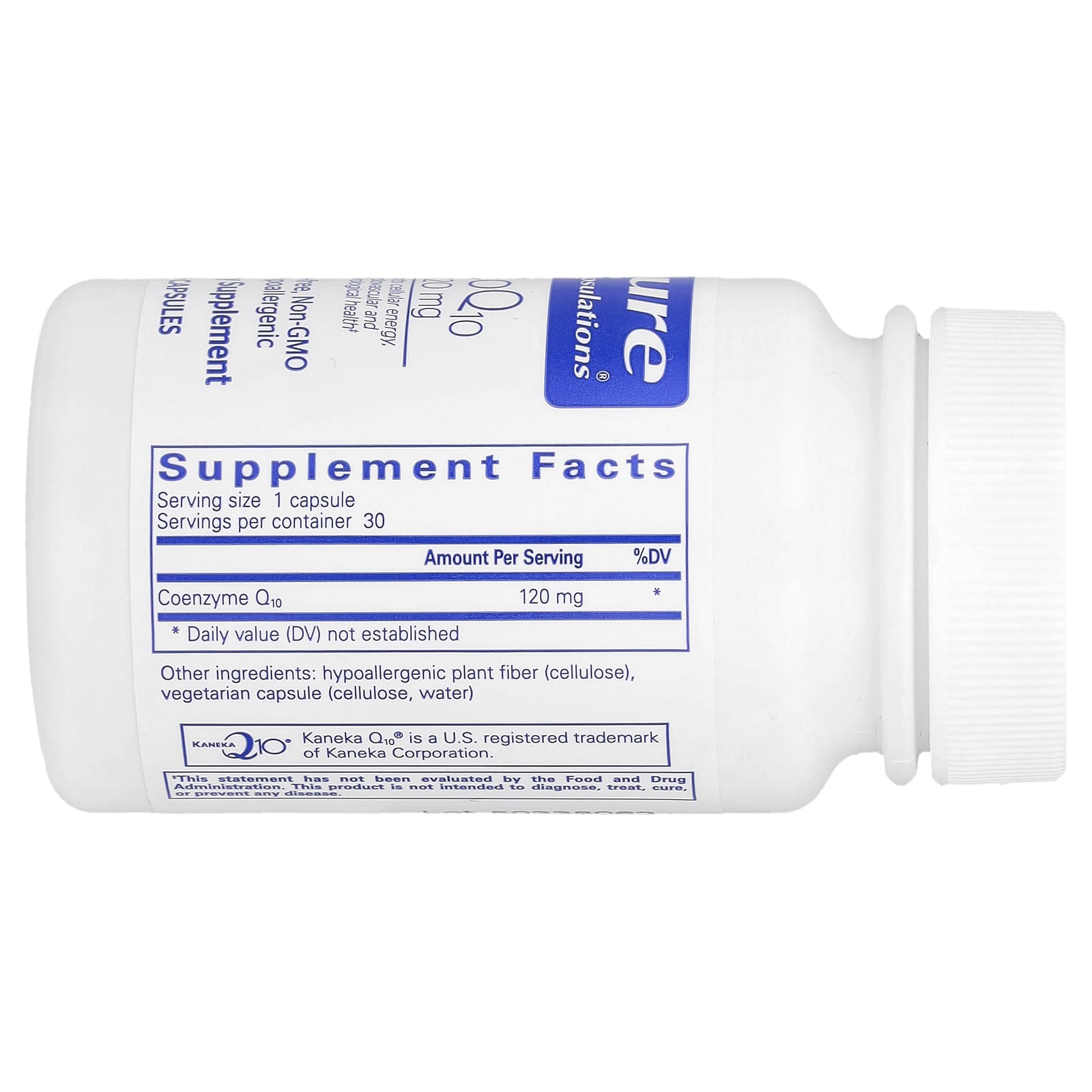 Pure Encapsulations, CoQ10 120 mg, 30 Capsules UPC 766298000787 | HiLife Vitamins