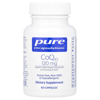 Pure Encapsulations, CoQ10 120 mg, 60 Capsules UPC 766298000794 | HiLife Vitamins