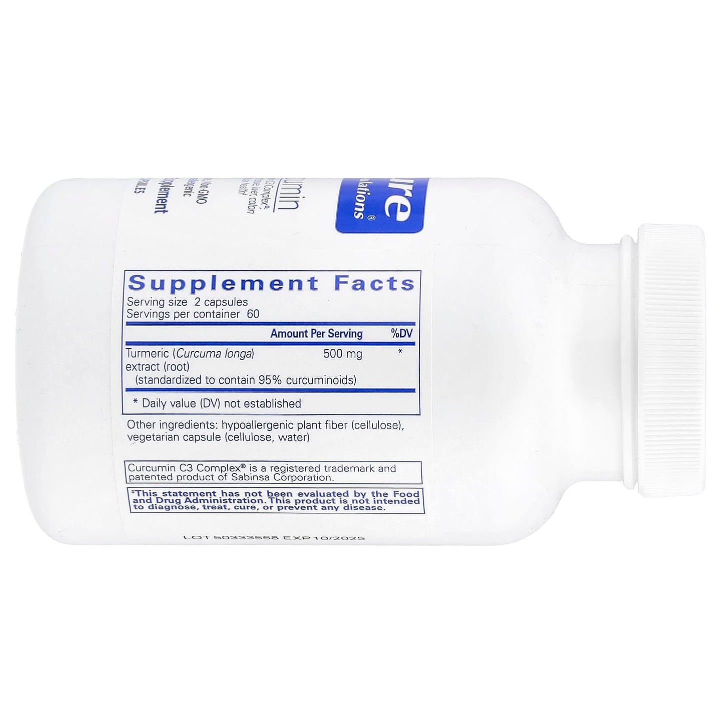 Pure Encapsulations, Curcumin, 120 Capsules UPC 766298000923 | HiLife Vitamins