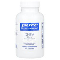 Pure Encapsulations, DHEA 25 mg, 180 Capsules UPC 766298001005 | HiLife Vitamins