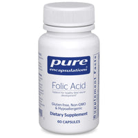 Pure Encapsulations, Folic Acid, 60 Capsules UPC 766298001111 | Hilife Vitamins