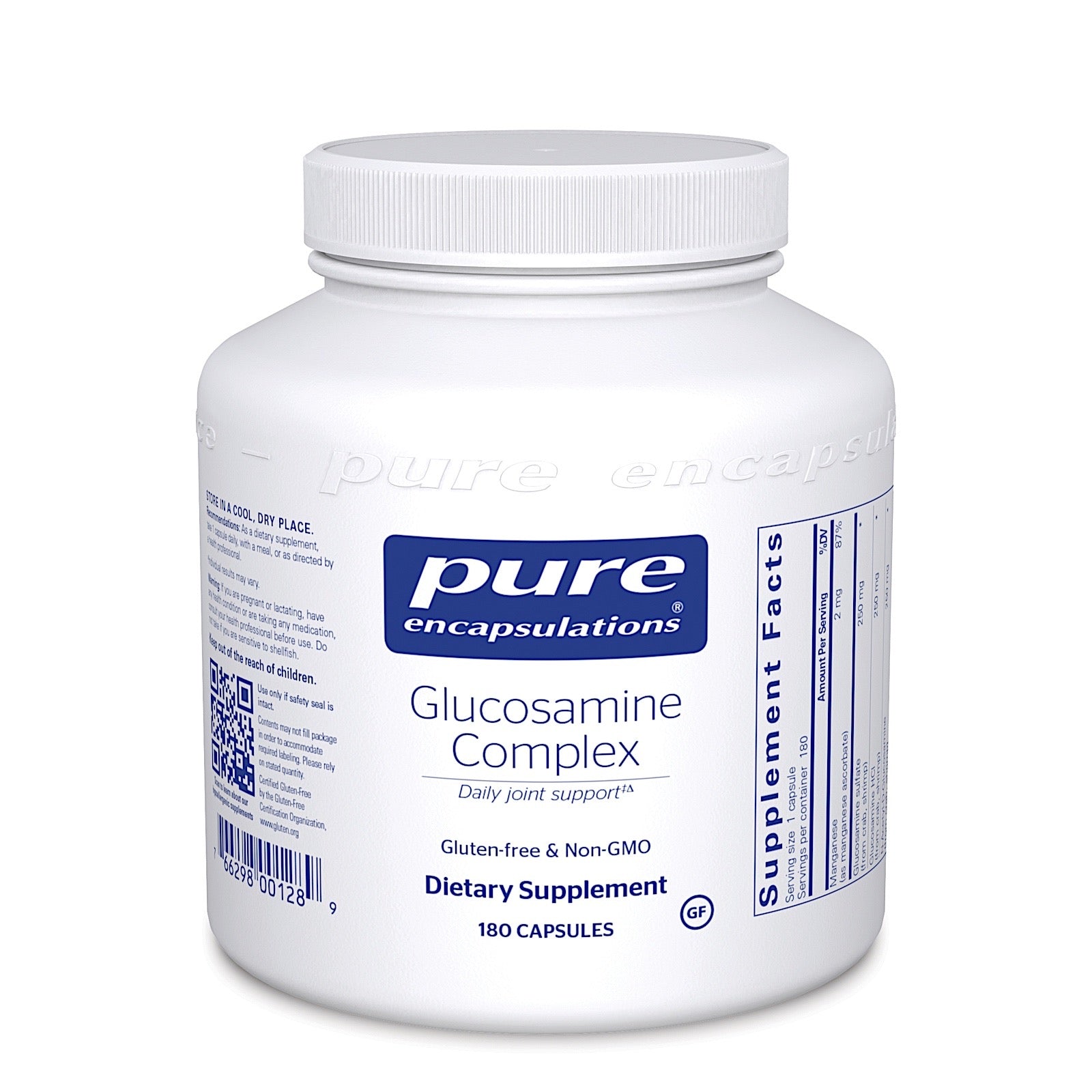 Pure Encapsulations, Glucosamine Complex, 180 Capsules UPC 766298001289 | HiLife Vitamins