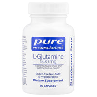 Pure Encapsulations, L-Glutamine 500 mg, 90 Capsules UPC 766298001364 | HiLife Vitamins