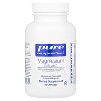 Pure Encapsulations, Magnesium Citrate 150 mg, 90 Capsules UPC 766298001722 | HiLife Vitamins