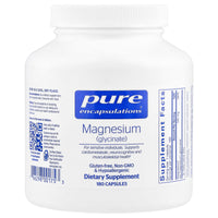 Pure Encapsulations, Magnesium Glycinate 120 mg, 180 Capsules - 766298001753 | Hilife Vitamins