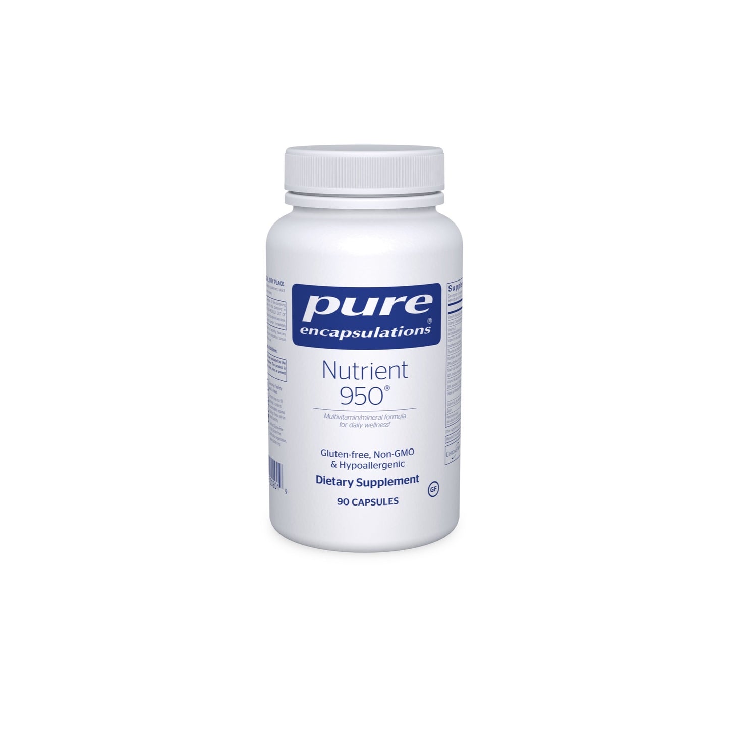 Pure Encapsulations, Nutrient 950, 90 Capsules UPC 766298002019 | HiLife Vitamins