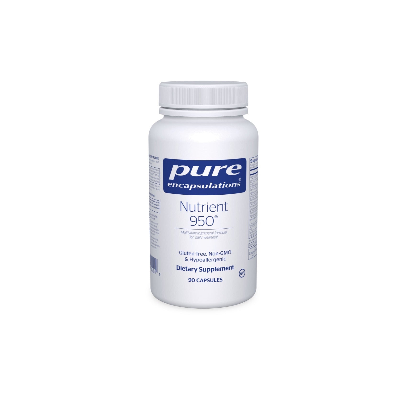 Pure Encapsulations, Nutrient 950, 90 Capsules UPC 766298002019 | HiLife Vitamins
