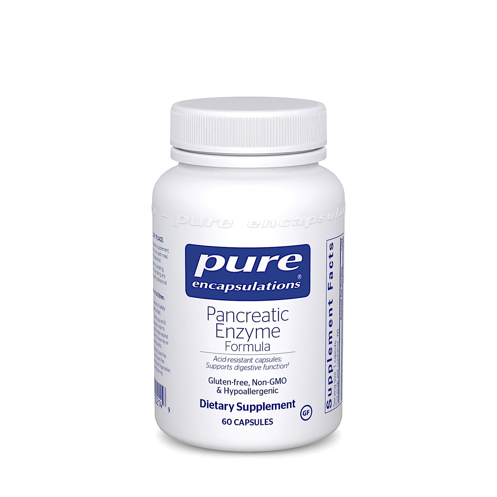 Pure Encapsulations, Pancreatic Enzyme, 60 Capsules UPC 766298002149 | HiLife Vitamins