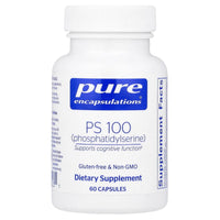 Pure Encapsulations, PS 100 (phosphatidylserine), 60 Capsules UPC 766298002231 | Hilife Vitamins
