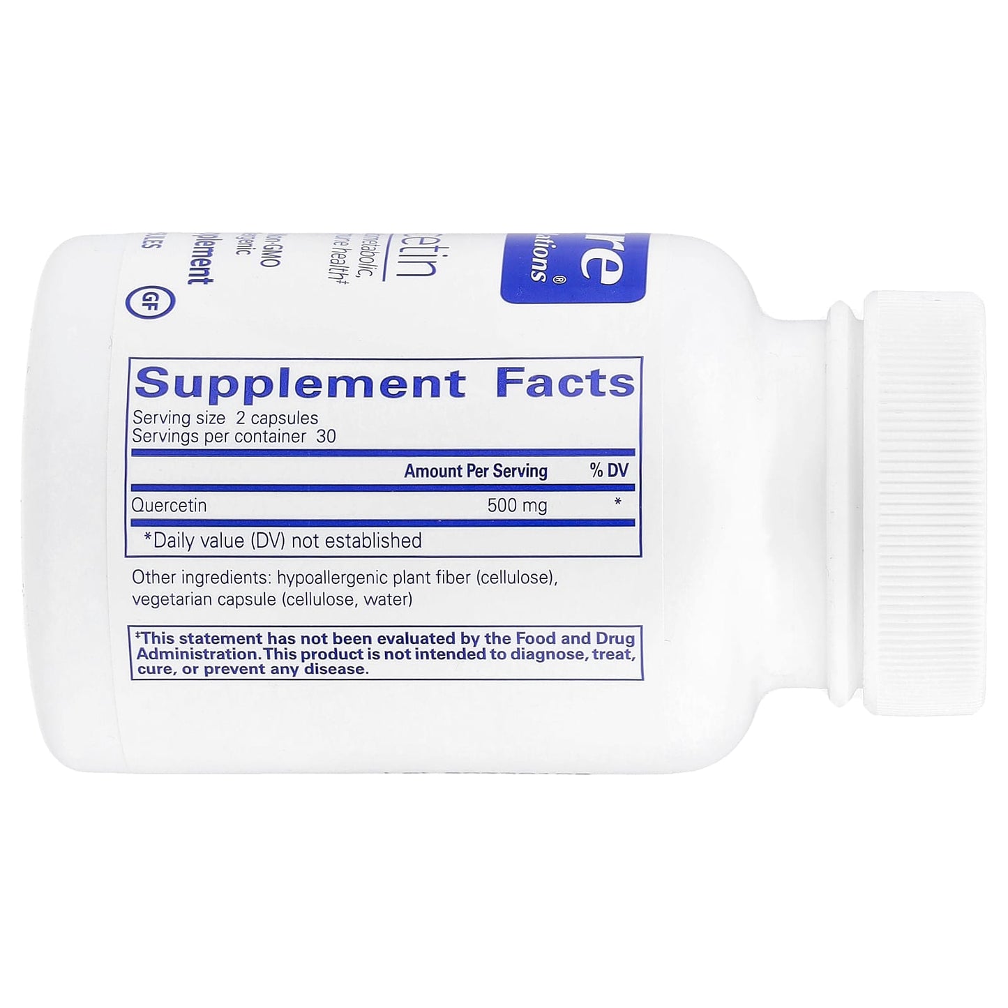Pure Encapsulations, Quercetin 500 mg, 60 Capsules UPC 766298002309 | HiLife Vitamins